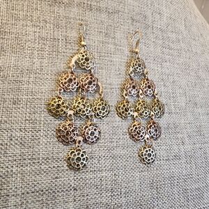 Chandelier Earrings Moroccan Style Multi-metallic Colours Elegant Playful Casual